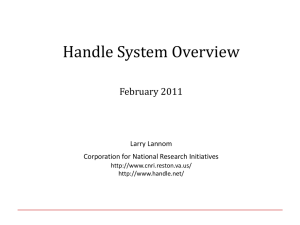 The Handle System
