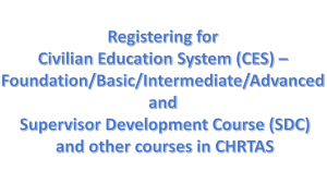 Registering for Civilian Education System (CES)