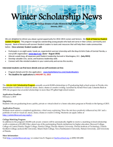 National Society of High School Scholars Foundation scholarships