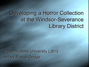 Horror Collection Development
