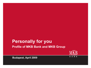 Personally for You - Profile of MKB Group, April 2009