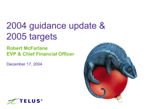 2005 targets - About TELUS
