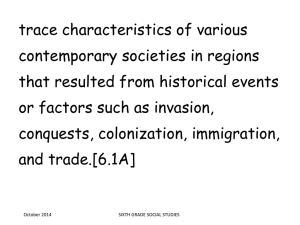 trace characteristics of various contemporary societies