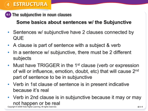 subjunctive el subjuntivo ppt recovered