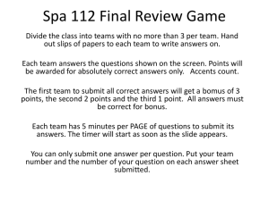 Spa 112 Final Review Game