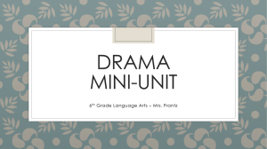 Drama Mini-Unit