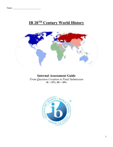 not - IB 20th c. World History Y2
