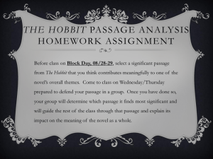 The Hobbit Passage Analysis Assignment