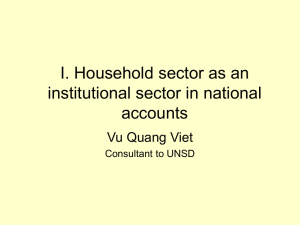 Household sector as an institutional sector in national accounts