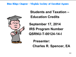 Education Credits - Blue Ridge Chapter Virginia Society of Enrolled