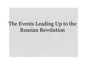 Events Leading up to the Russian Revolution