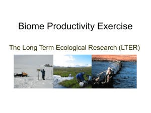 Biome Productivity Exercise