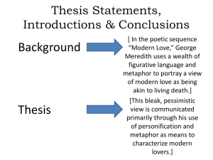 Thesis Statements, Introductions & Conclusions