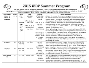 2015 IBDP Summer Program Enrollment Form