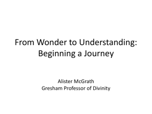 Powerpoint Presentation for "From Wonder to Understanding