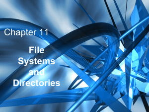 File Systems and Directories