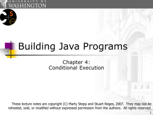 Building Java Programs, Chapter 4