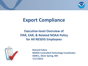 NESDIS export compliance presentation, 2013