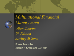 FOUNDATIONS OF MULTINATIONAL FINANCIAL MANAGEMENT