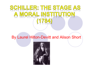 Schiller: The Stage as a Moral Institution (1784)
