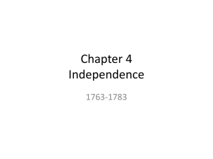 Chapter 4 Independence - Putnam County Schools