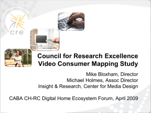 Council for Research Excellence Video Consumer Mapping Study