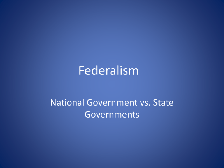 Federalism (AP only)