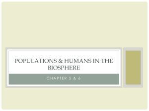 Populations & Humans in the Biosphere
