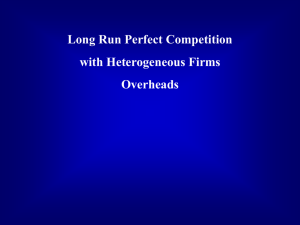 Competition - Long Run
