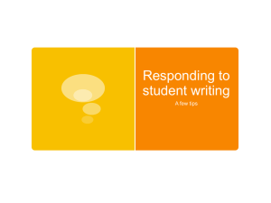 Responding to student writing