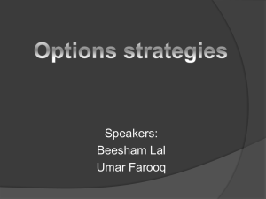 Strategies with Options
