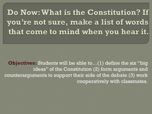 What is the Constitution? - Mr. Collison's US History Site