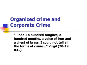 Chapter 11 Organized crime and Corporate Crime