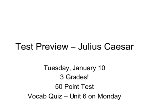 Test Preview – Julius Caesar