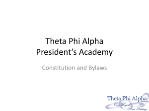 Theta Phi Alpha President*s Academy