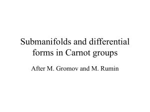 Submanifolds and differential forms in Carnot groups
