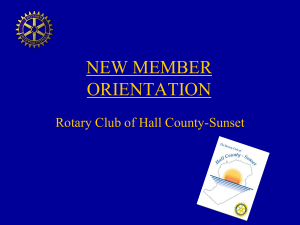 History of the Rotary Club of Hall County-Sunset
