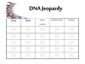 DNA Jeopardy - Lindbergh School District