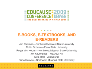 e-books and e-readers - Northwest Missouri State University