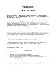 this notice of privacy practices describes how medical information