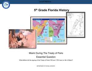Miami During The Treaty of Paris