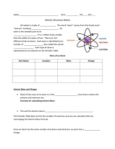 37 - Atomic Structure Notes