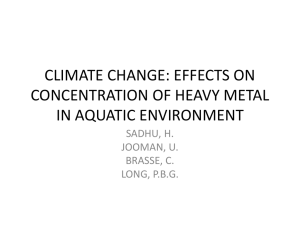 Climate change- Impacts on aquatic