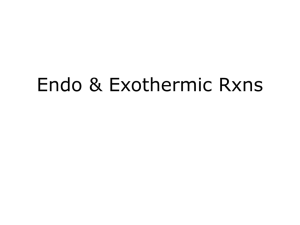 Endo & Exothermic Rxns - WaylandHighSchoolChemistry