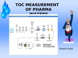 TOC Measurement of Pharma Waters