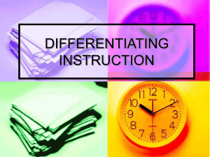 Differntiated Instruction - Connecticut Regional Vocational