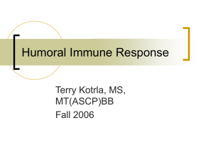 Humoral Immune Response