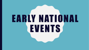 Early National Events