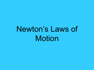 Newton's Laws of Motion Powerpoint
