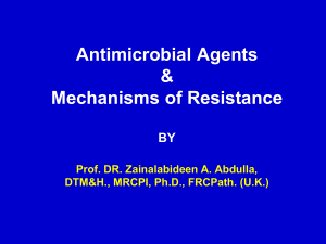 Antimicrobials and Resistance